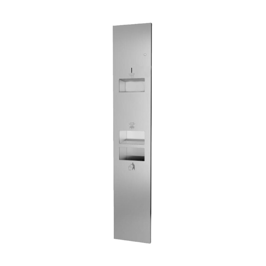 Washroom Panel with hand dryer & tissue dispenser