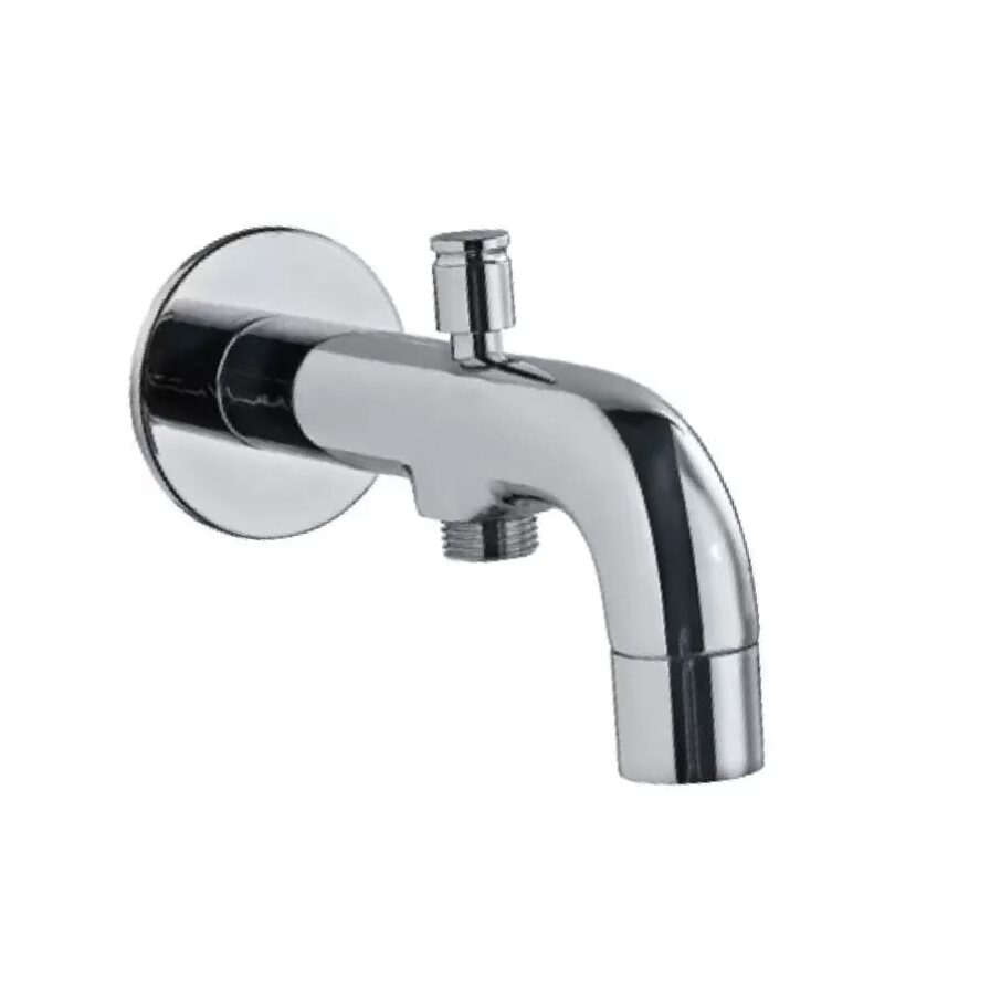 Bathtub Spout With Wall Flange & Tipton Button Attachment Provision For Telephonic Shower FLO-3009A