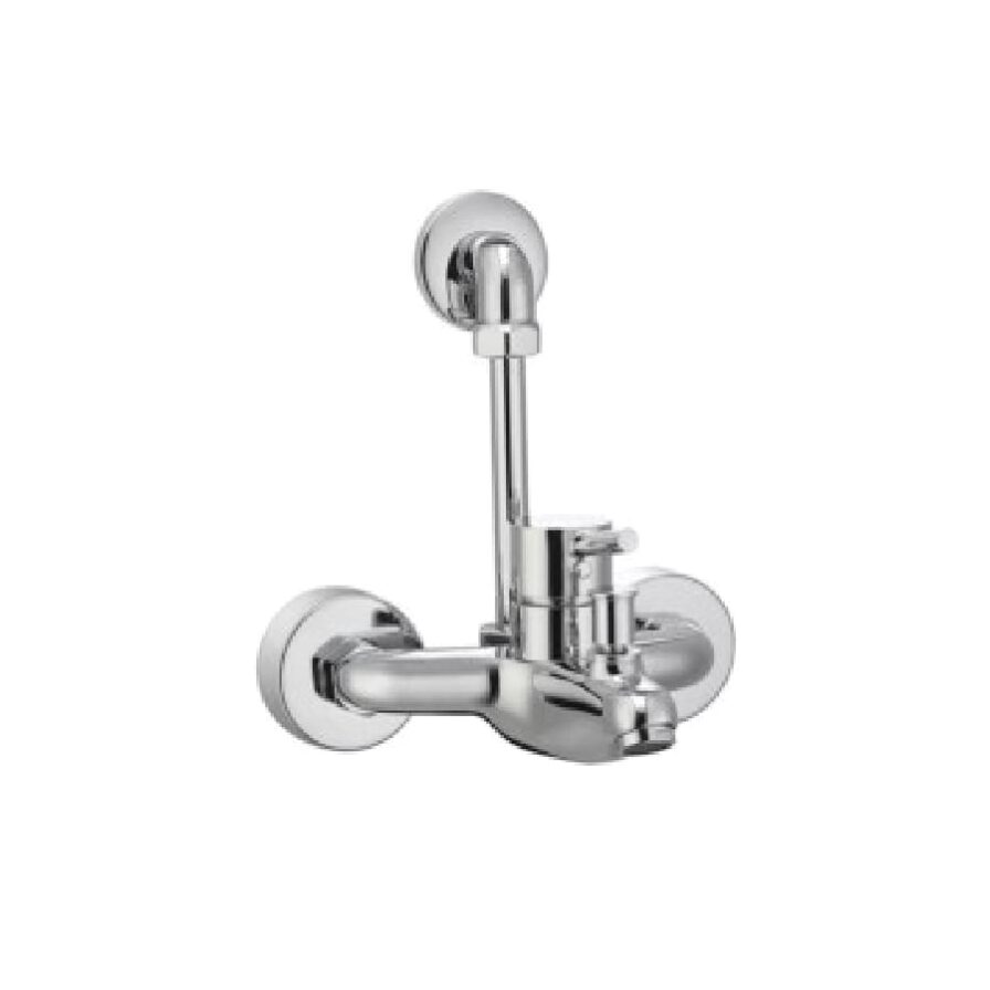 Single Lever Wall Mixer With Provision For Overhead Shower & Bend Pipe FLO-3018A
