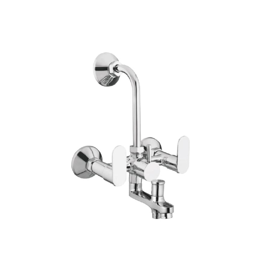 Wall Mixer 3in1 with provision for Telephonic & Overhead shower with bend pipe & tipton button ORL-2007D