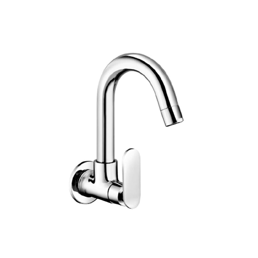 Sink cock (wall mounted) with long swivel spout & wall flange ORL-2012D