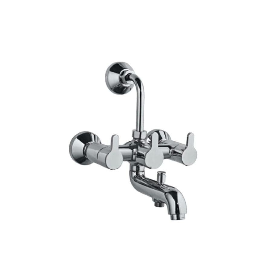 Wall Mixer 3in1 Telephonic & Overhead shower with bend pipe & tipton button RIV-1007R
