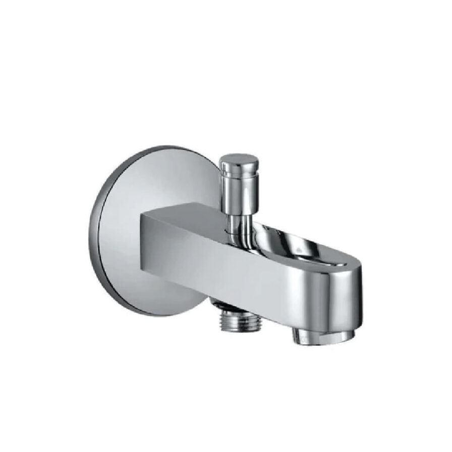 Bathtub spout with wall flange & Tipton button attachmentprovision for telephonic shower RIV-1009R