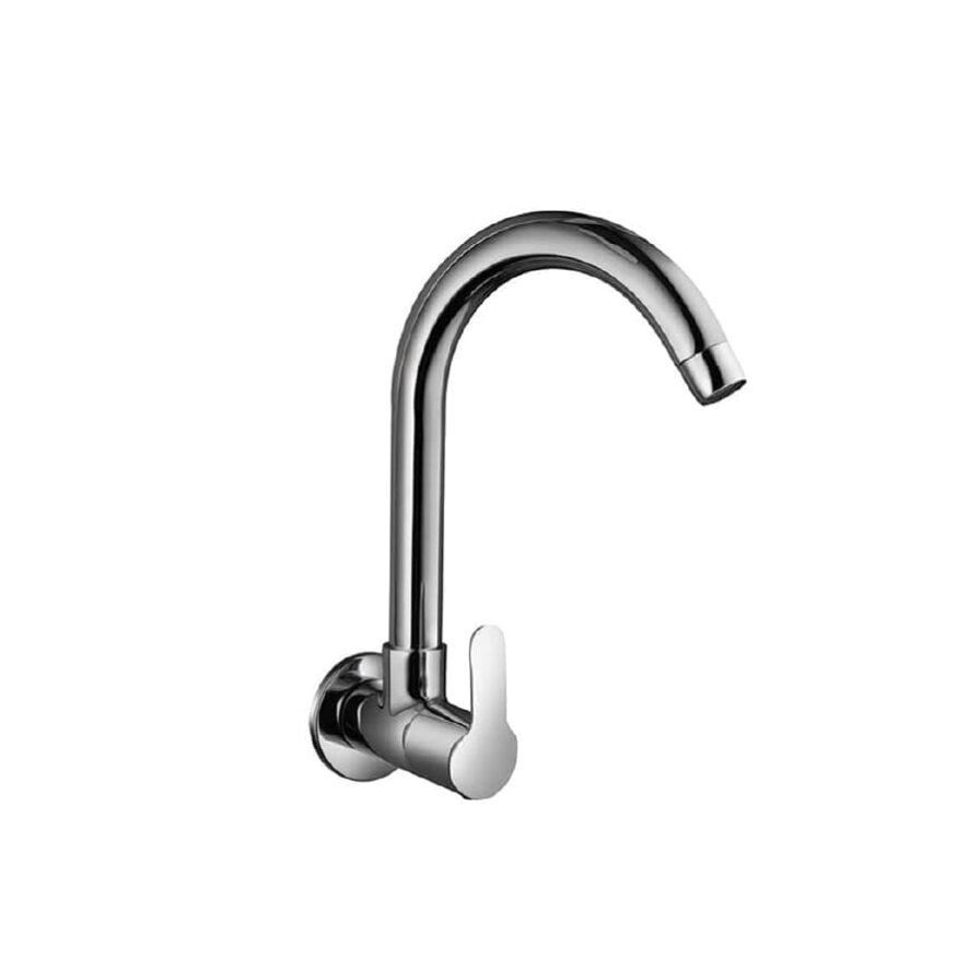 Sink cock (wall mounted) with long swivel spout & wall flange RIV-1012R