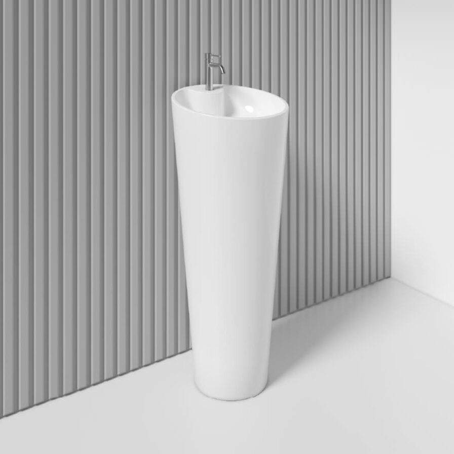 C011 Pedestal Washbasin With Tap Hole