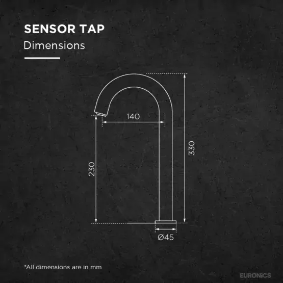 Long Counter Mount Sensor Tap